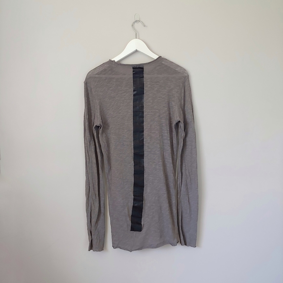 Barbara I Gongini Long Sleeve Cotton Jersey T-Shirt Grey Size X-Small - Picture 6 of 16